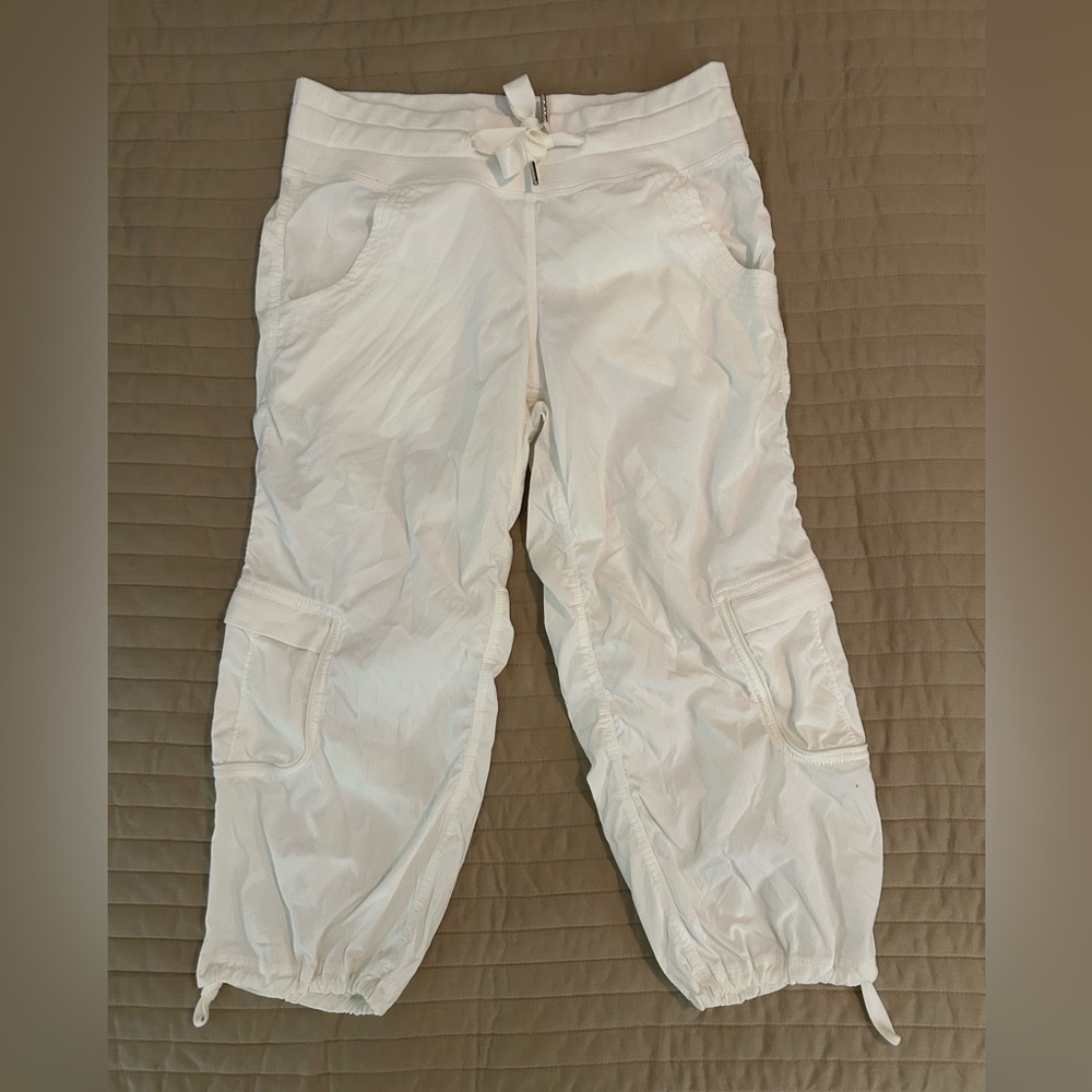 Lululemon White Capri Cargo Pants